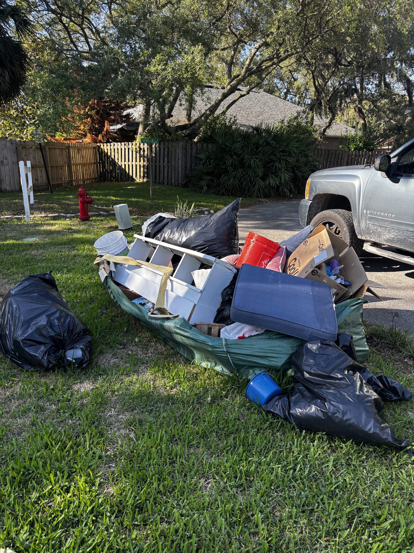 Curbside furniture and bag pickup