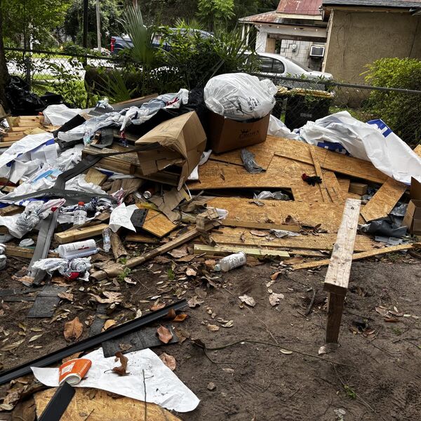 Yard construction debris job